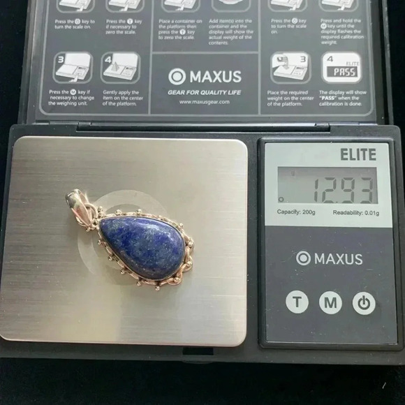 Sterling silver 925 Lapis Pendant - Picture 6 of 6